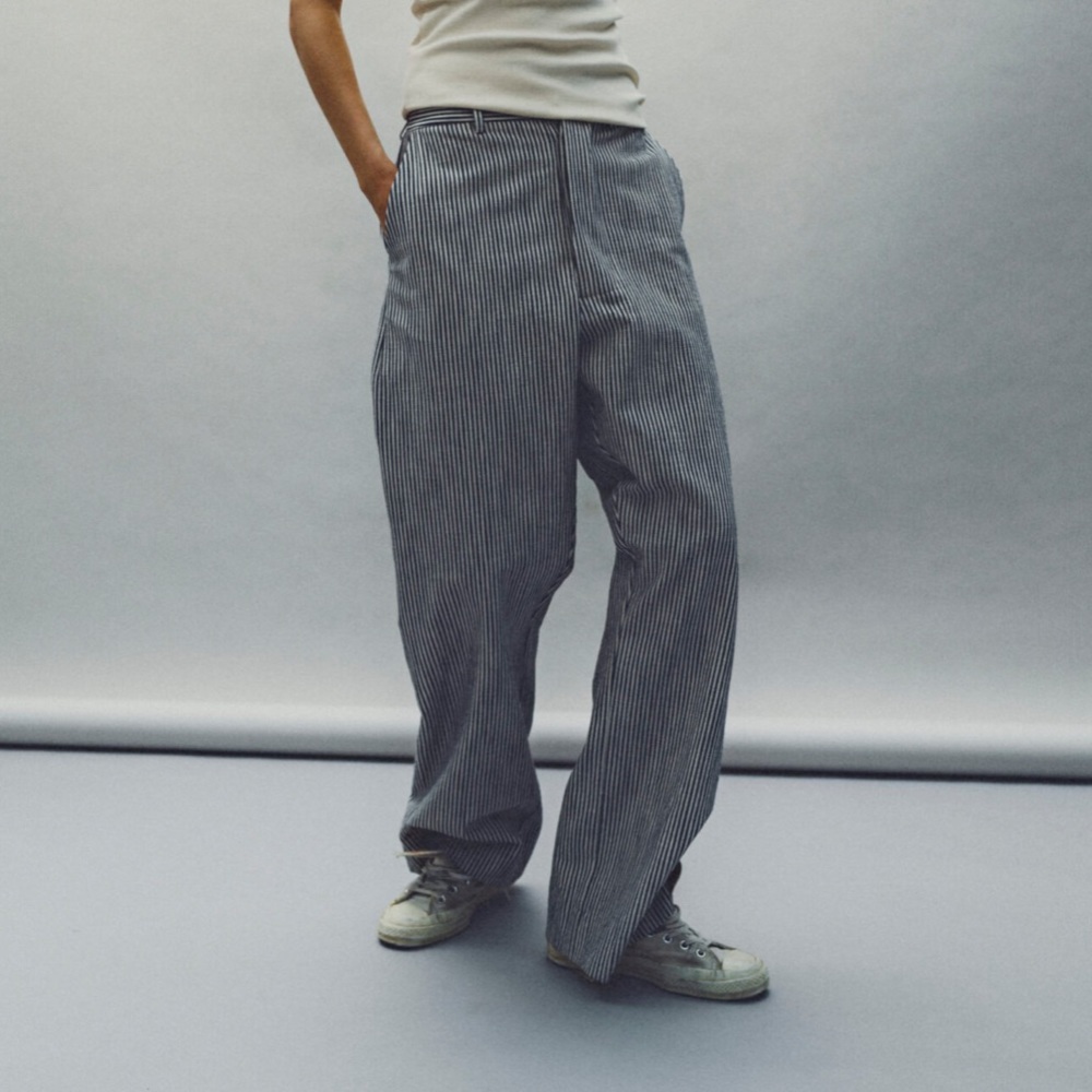 Rika Studios Blue and Cream Striped Pant